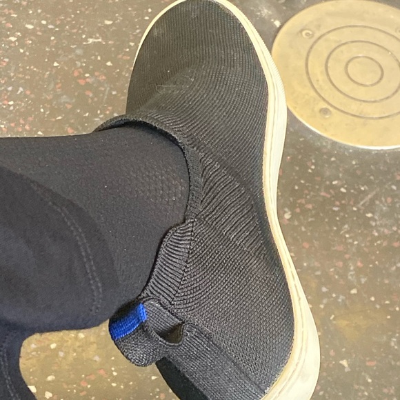 ROTHY'S BLACK HIGH-TOP SLIP-ON Sneakers LUX RARE - Picture 14 of 14